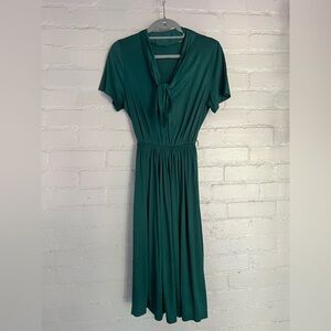 Vintage 60s Green Jersey Stretchy Dress Size Medium Women’s